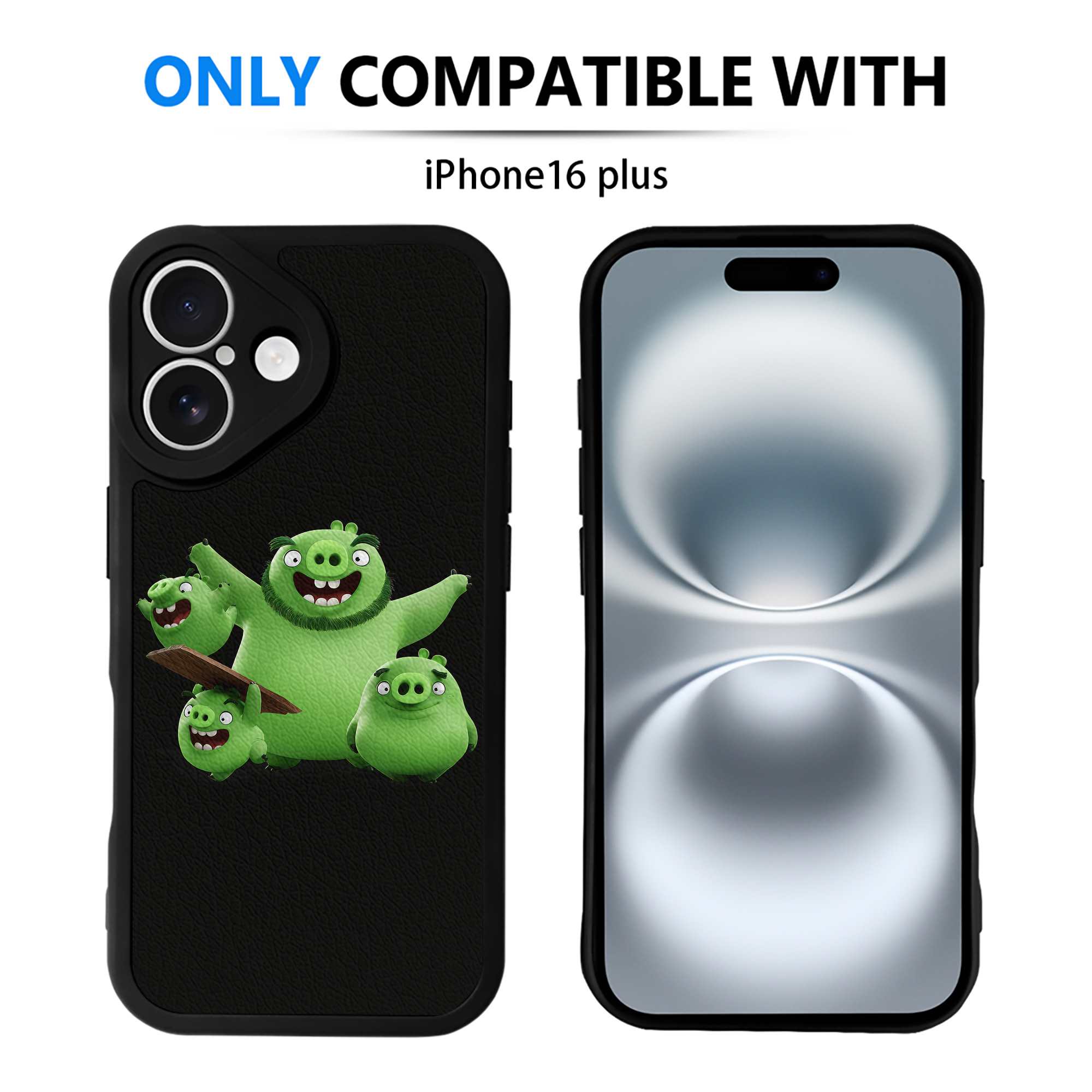 （画像用） Angry Birds アングリーバード 【iPhone 16シリーズ対応】シリコンスマホケース（レザー調） 材質：シリコン